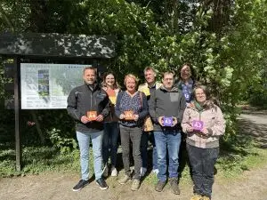 v.l.n.r.: Björn Ingendahl, Verena Weyl, Beate Reich, Dan Hummel (Wesemann New Media), Björn Hansen, Marc Bors und Neele Hansen
