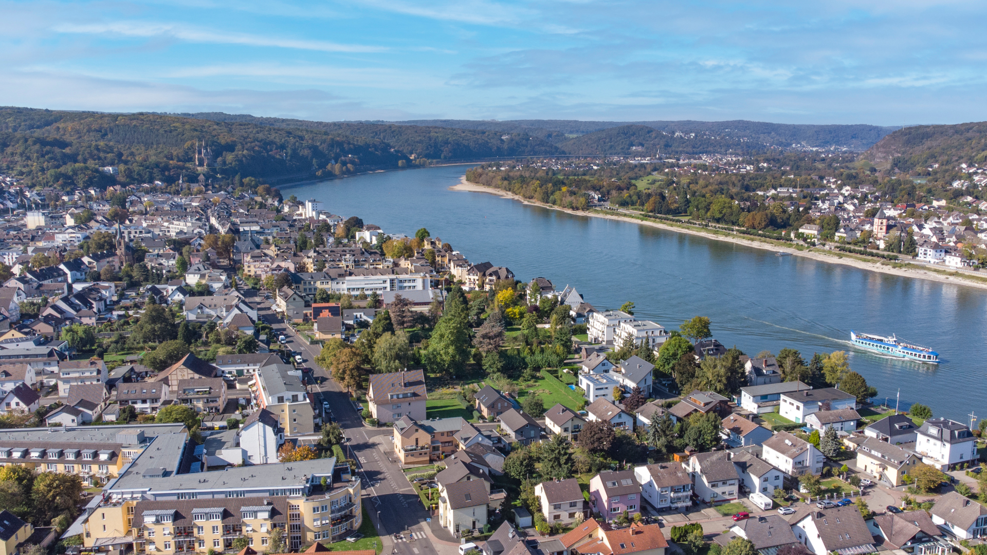 Blick über Remagen Das Bild zeigt den Ortsteil Remagen aus Drohnenperspektive.