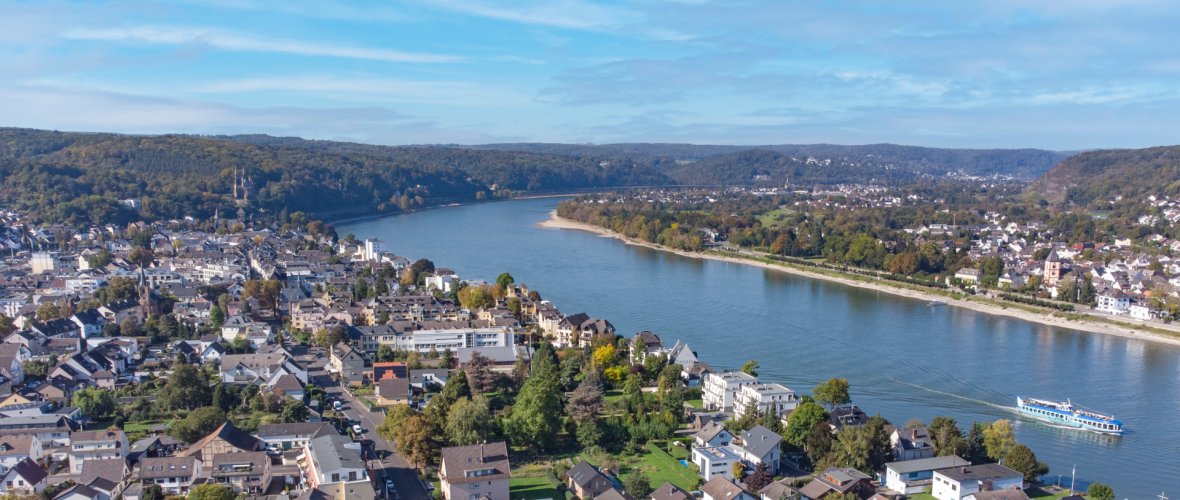 Blick über Remagen Das Bild zeigt den Ortsteil Remagen aus Drohnenperspektive.