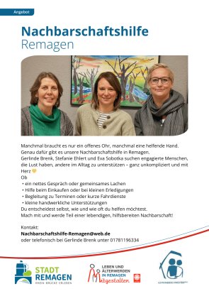 Leben & Älterwerden Remagen - Nachbarschaftshilfe Remagen Leben & Älterwerden Remagen - Nachbarschaftshilfe Remagen