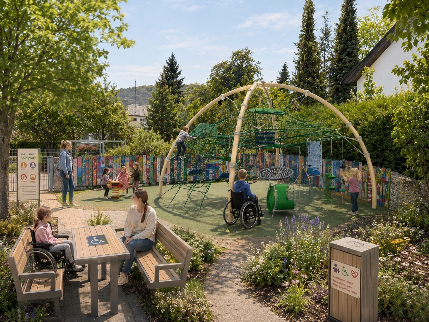 Visualisierung inklusives Spielgerät im Stadtpark