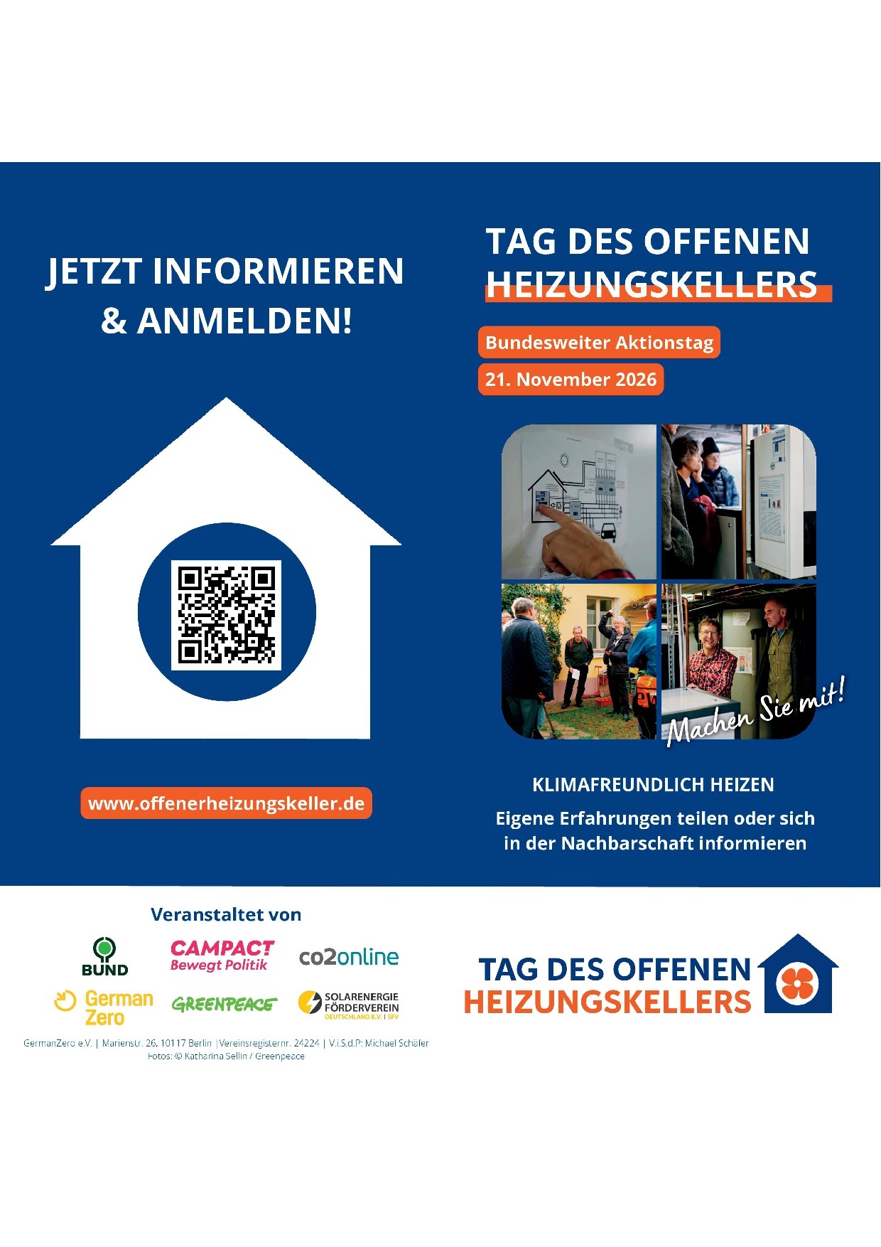Werbeflyer zum Tag des offenen Heizungskellers 