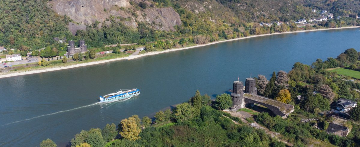 Luftaufnahme Brücke von Remagen (Blick auf Erpeler Ley)
